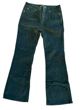 Miraclebody Women's Size 14 Dark Green Corduroy Flared Jeans